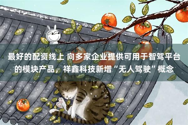 最好的配资线上 向多家企业提供可用于智驾平台的模块产品，祥鑫科技新增“无人驾驶”概念