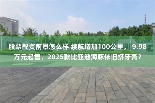 股票配资前景怎么样 续航增加100公里， 9.98万元起售，2025款比亚迪海豚依旧挤牙膏？