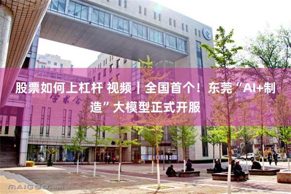 股票如何上杠杆 视频｜全国首个！东莞“AI+制造”大模型正式