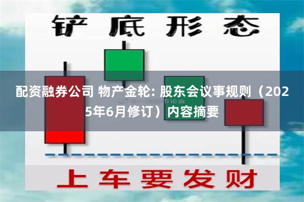 配资融券公司 物产金轮: 股东会议事规则（2025年6月修订