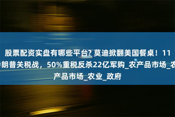 股票配资实盘有哪些平台? 莫迪掀翻美国餐桌！11国围猎特朗普