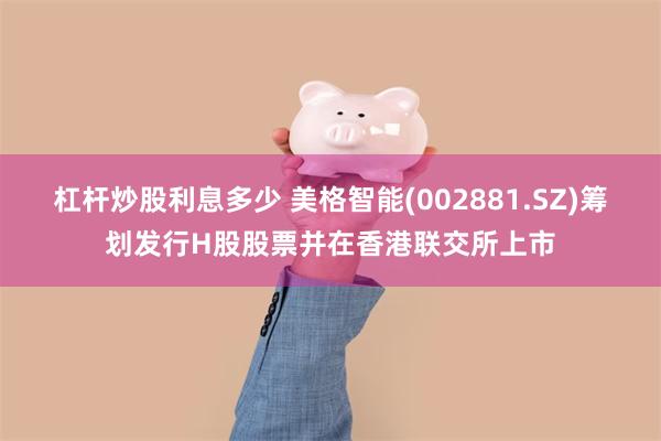 杠杆炒股利息多少 美格智能(002881.SZ)筹划发行H股股票并在香港联交所上市