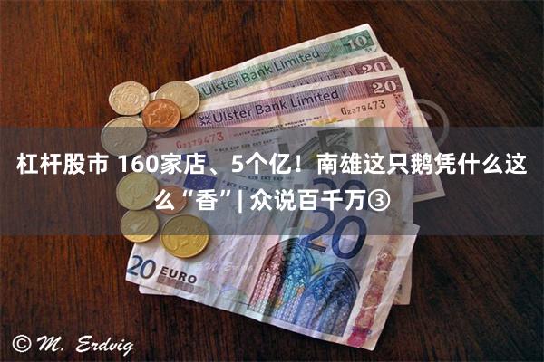 杠杆股市 160家店、5个亿！南雄这只鹅凭什么这么“香”| 众说百千万③