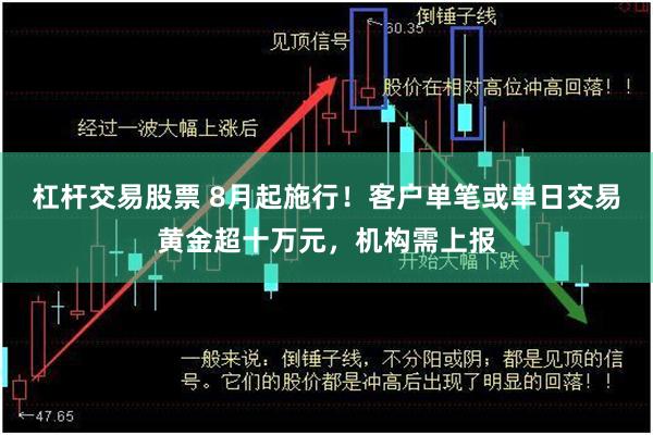 杠杆交易股票 8月起施行！客户单笔或单日交易黄金超十万元，机构需上报