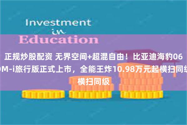 正规炒股配资 无界空间+超混自由！比亚迪海豹06DM-i旅行版正式上市，全能王炸10.98万元起横扫同级