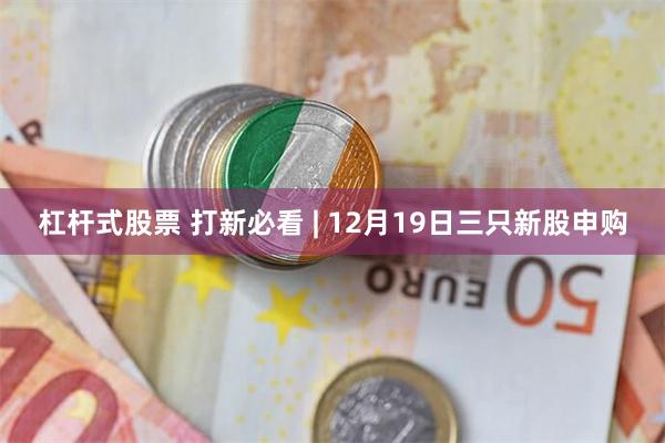 杠杆式股票 打新必看 | 12月19日三只新股申购