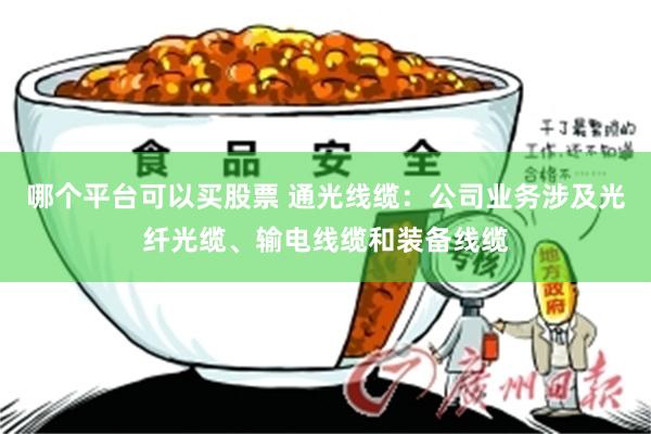 哪个平台可以买股票 通光线缆：公司业务涉及光纤光缆、输电线缆和装备线缆