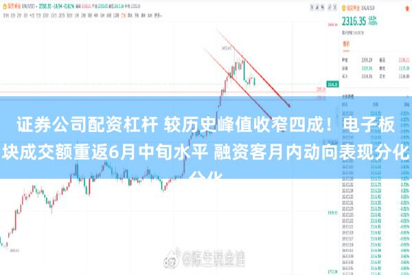 证券公司配资杠杆 较历史峰值收窄四成!电子板块成交额重返6月中旬水平 融资客月内动向表现分化