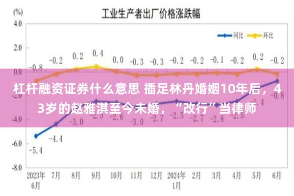 杠杆融资证券什么意思 插足林丹婚姻10年后，43岁的赵雅淇至今未婚，“改行”当律师
