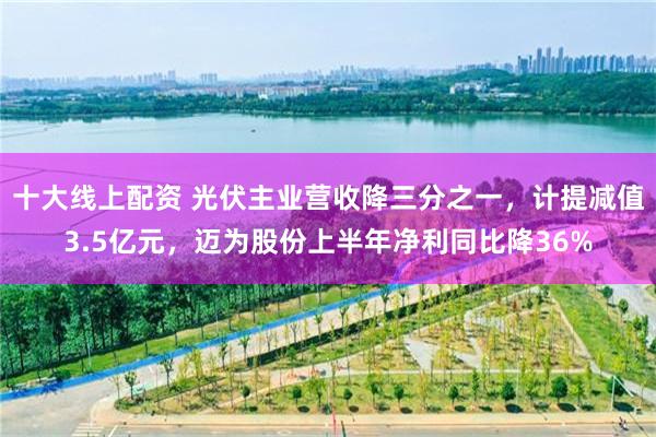 十大线上配资 光伏主业营收降三分之一，计提减值3.5亿元，迈为股份上半年净利同比降36%