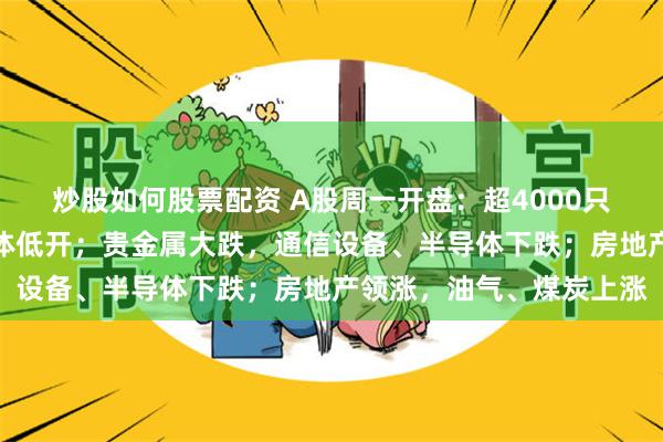 炒股如何股票配资 A股周一开盘：超4000只个股飘绿，三大指数集体低开；贵金属大跌，通信设备、半导体下跌；房地产领涨，油气、煤炭上涨